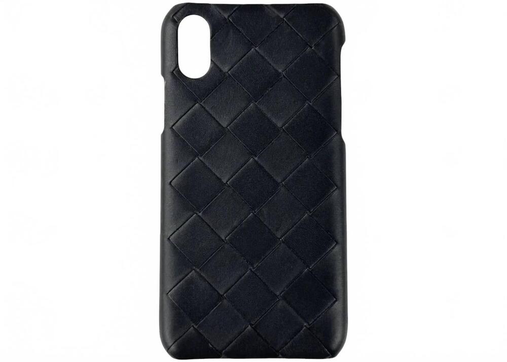 NEW BOTTEGA VENETA unisex intrecciato leather case cover for iphone x/xs in blac